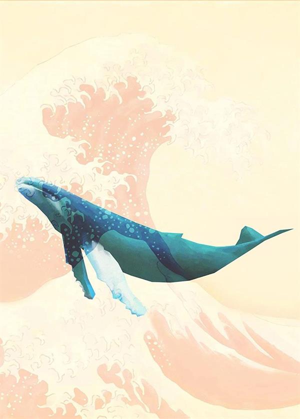 FOTOMURALE INTO ADVENTURE WHALE VOYAGE MIS.200X280CM