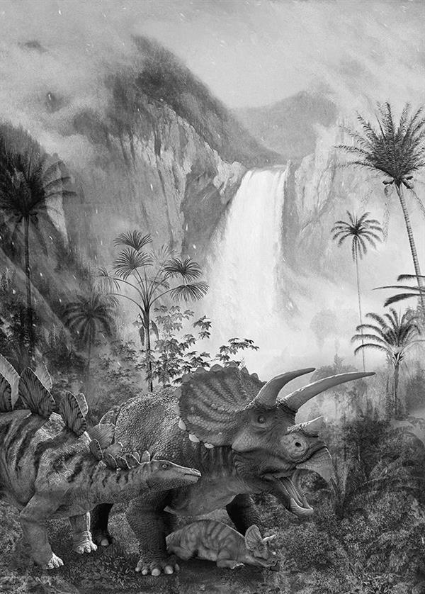 FOTOMURALE INTO ADVENTURE TNT JURASSIC WATERFALL 200X280CM