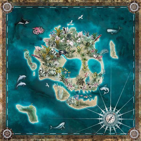 FOTOMURALE INTO ADVENTURE TNT SKULL ISLAND MIS.250X250CM