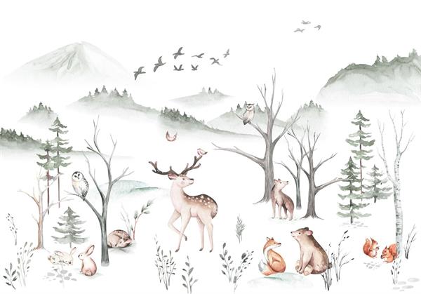 FOTOMURALE WONDERLAND   /IN TNT ANIMALS KIDS MIS. 400X280h CM (8