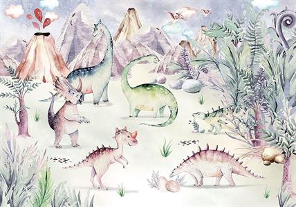 FOTOMURALE INTO ADVENTURE TNT DINO PLAYGROUND 400X280CM