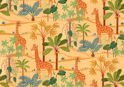FOTOMURALE INTO ADVENTURE GIRAFFE CREW MIS.400X280CM