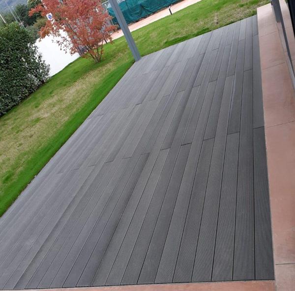 PAVIMENTO EST.143MM TAVOLA PIENA 22MM GREY CON STRUT. ALLUMINIO