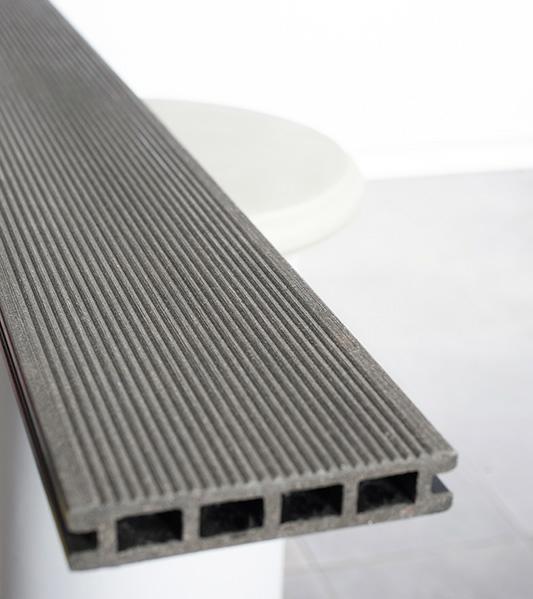 PAVIM ESTERN 143 mm SP.28mm TAVOLA CON FORI GREY STRUT.ALLUMINIO