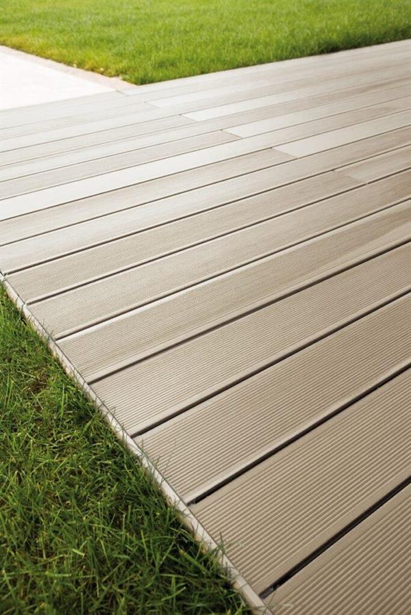 PAVIM ESTERN.143 mm S28mm TAVOLA CON FORI NATURAL STRU.ALLUMINIO