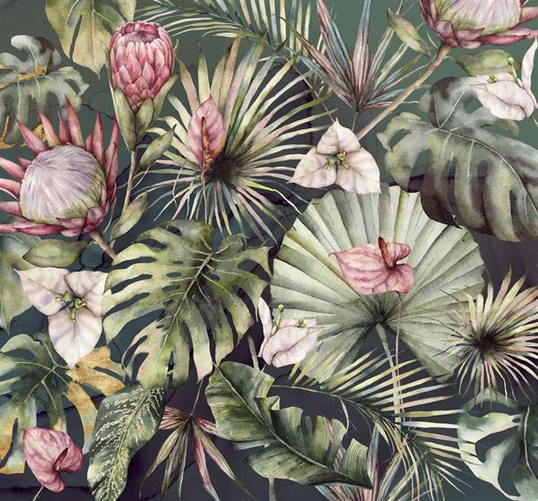FOTOMURALE KOMAR INK SU TNT PALME GREEN MIS.300X280cm