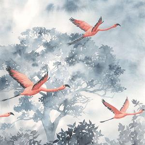 FOTOMURALE KOMAR INK SU TNT FLAMINGOS IN THE SKY 400X280cm
