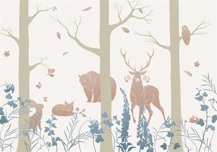 FOTOMURALE KOMAR INK SU TNT ANIMALS FOREST MIS.400X280cm