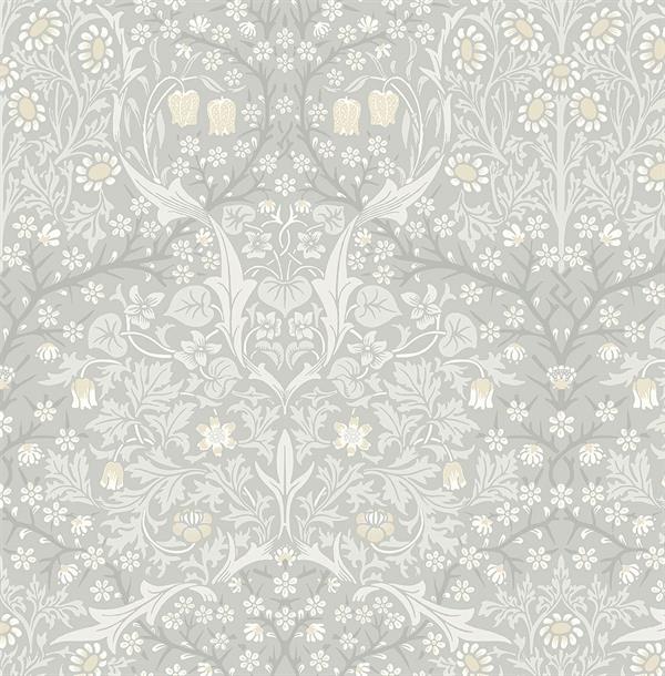 BRITISH HERITAGE PARATO SU TNT FIORI GRIGIO CHIARO 10x0,52 mt