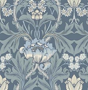 BRITISH HERITAGE PARATO SU TNT FIORI AZZURRO 10x0,52 mt