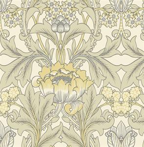 BRITISH HERITAGE PARATO SU TNT FIORI AVORIO GIALLO 10x0,52 mt