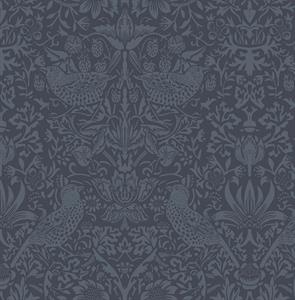 BRITISH HERITAGE PARATO SU TNT FIORI UCCELLI BLU 10x0,52mt