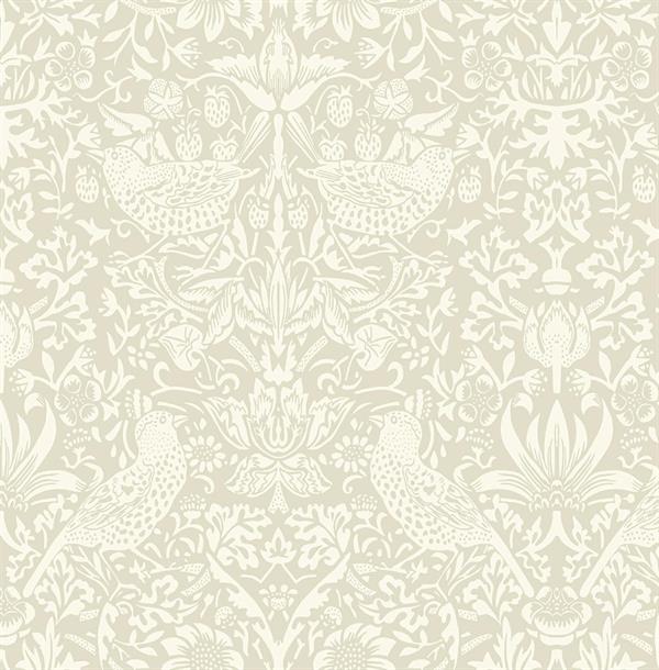 BRITISH HERITAGE PARATO SU TNT FIORI UCCELLI BEIGE 10x0,52mt