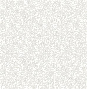 BRITISH HERITAGE PARATO SU TN FOGLIE BIANCO GRIGIO 10x0,52mt