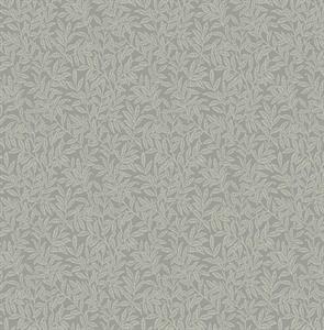 BRITISH HERITAGE PARATO SU TNT FOGLIE GRIGIO 10x0,52 mt