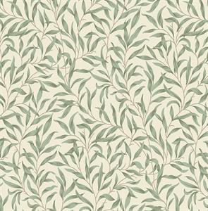 BRITISH HERITAGE PARATO SU TNT FOGLIE VERDE 10x0,52mt