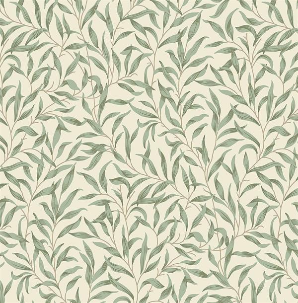 BRITISH HERITAGE PARATO SU TNT FOGLIE VERDE 10x0,52mt