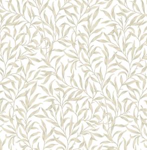 BRITISH HERITAGE PARATO SU TNT FOGLIE BIANCO AVORIO 10x0,52mt