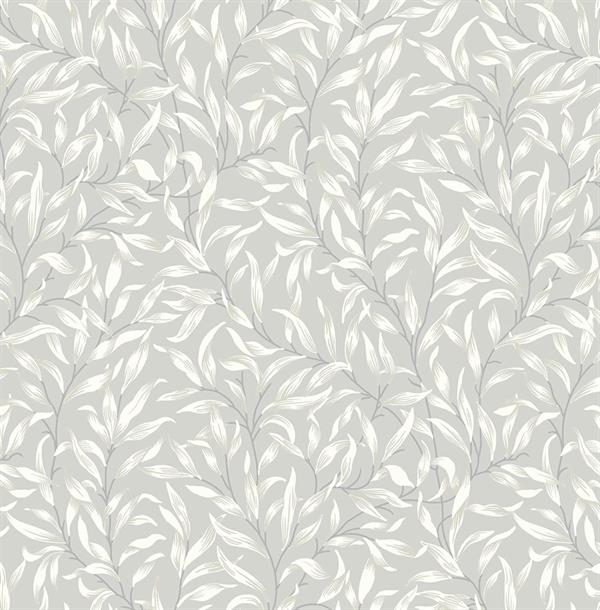 BRITISH HERITAGE PARATO SU TNT FOGLIE GRIGIO CHIARO 10x0,52mt