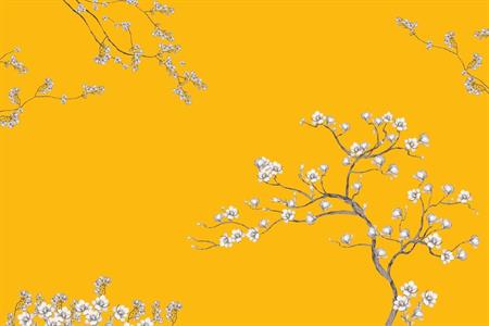 STAMPA DIGITALE GEMINI MVINILICO FLOWERS YELLOW AL MQ