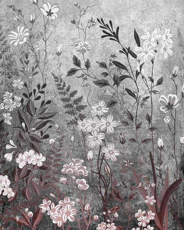 FOTOMURALE LE JARDIN    MOONLIGHT FLOWERS 200X250 CM