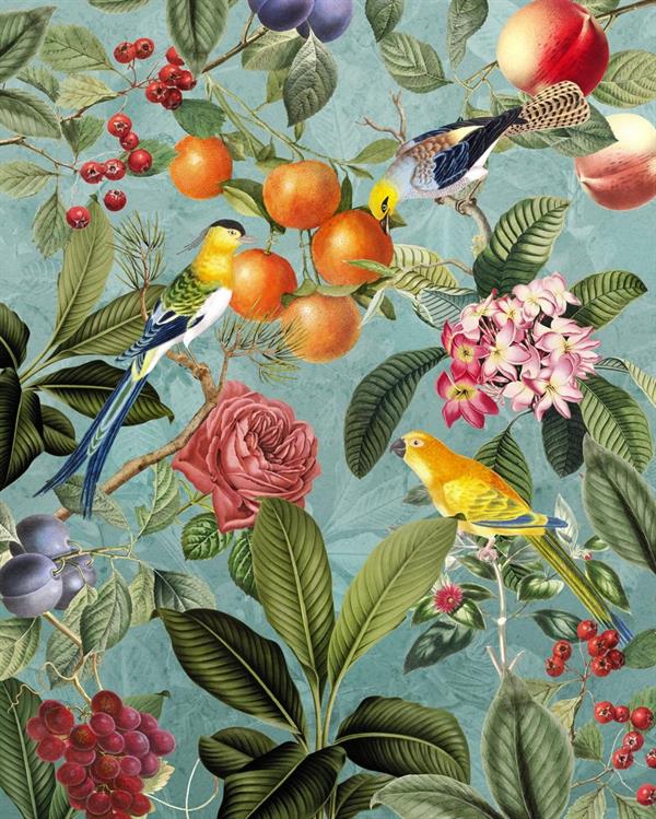 FOTOMURALE LE JARDIN    BIRDS AND BERRIES MIS.200X250 CM