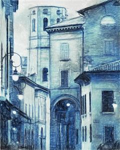 FOTOMURALE LE JARDIN    EMILIA BLUE MIS.200X250 CM