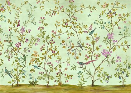 FOTOMURALE LE JARDIN    JUNGLE GREEN FLOWERS 350X250CM