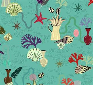 LLAR PARATO TNT         DIS.CONCHIGLIE AZZUR. 50X1000CM