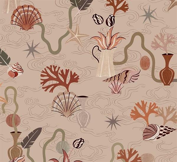 LLAR PARATO TNT         DIS.CONCHIGLIE BEIGE 50X1000CM