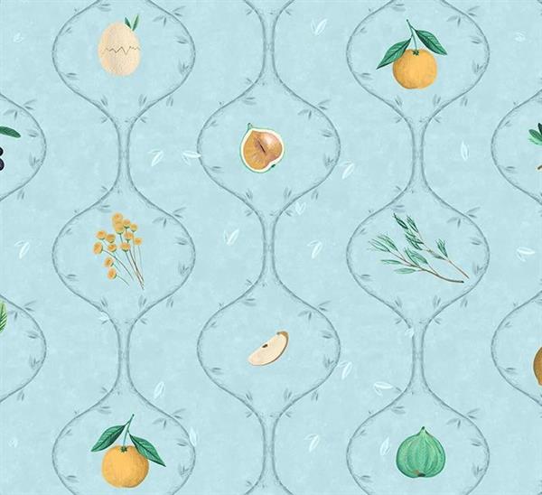 LLAR PARATO TNT FOGLIE  AZZURRO MIS.50X1000 CM