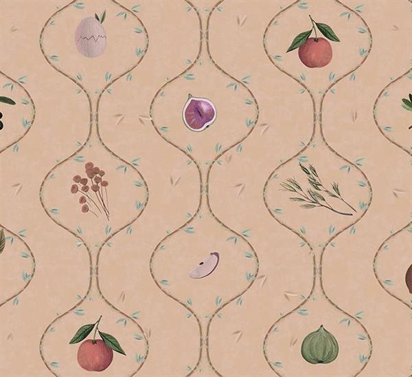 LLAR PARATO TNT  FOGLIE ROSE' MIS. 50X1000CM