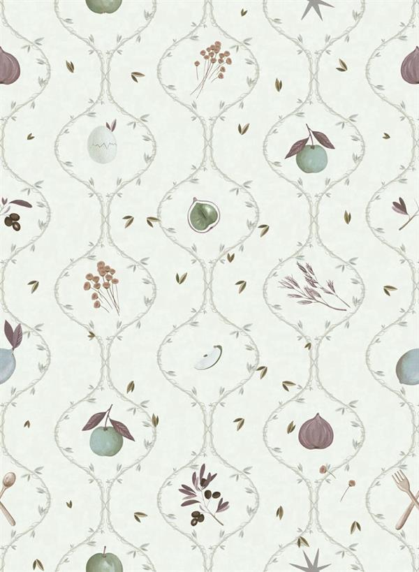 LLAR PARATO VINILICO    FOGLIE PANNA MIS.50X1000CM