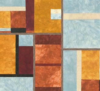 LLAR MURALE TNT GEOM.   ARANCIO/AZZURRO AL MQ
