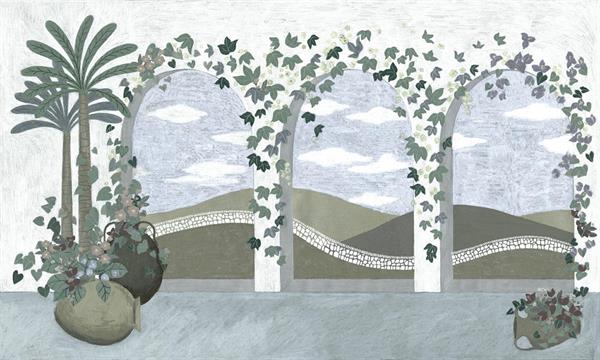 LLAR MURALE VINILICO    PAES. GRIGIO MIS. AL MQ