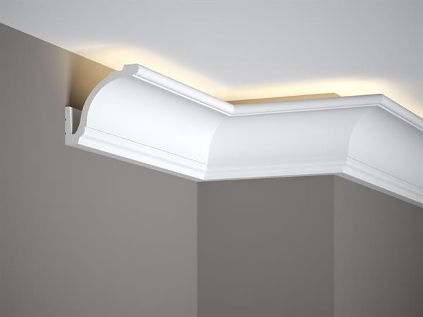 Profili allog.led/tenda Polesistent White 200x9,2x8,3cm Cf.10 pz