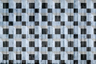INTO THE MOOD STAMPA DIG TNT GEOMETRICO AZZURRO  3D AL MQ SMOOTH