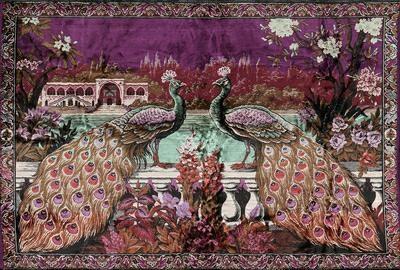 INTO THE MOOD STAMPA DIG TNT DIS. PAVONI FONDO VIOLA AL MQ SMOOT