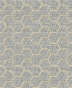 NOUVEL PARATO SU TNT GEOMETRICO 3D GRIGIO BIANCO ORO 10x0,53mt