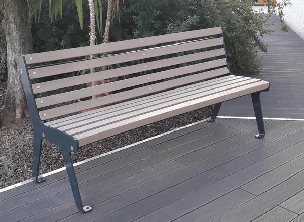 PANCHINA PERL'ESTERNO BEIGE STRUT.IN FERRO ZINCATO VERNIC.NERO