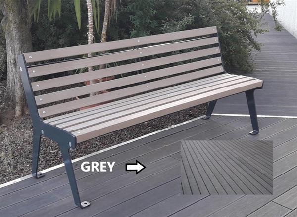 PANCHINA PER ESTERNO GRAY CON STR.IN FERRO ZINCAT VERNIC.NERO
