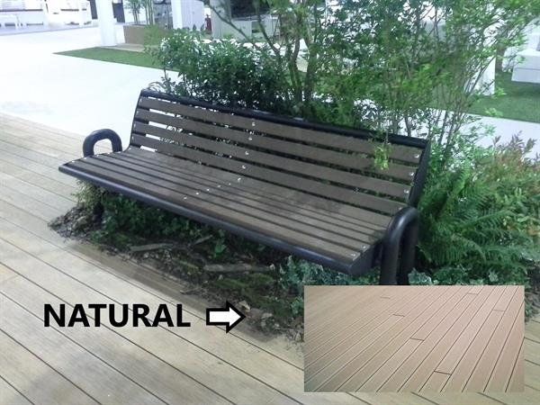 PANCHINA PER ESTERNO NATURAL STRUT.IN FERRO ZINCATO VERN.NERO