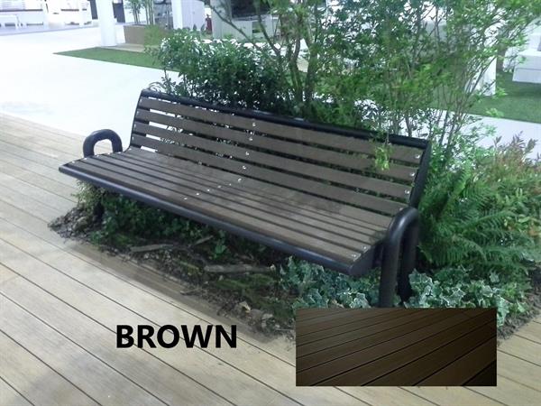 PANCHINA PER ESTERNO BROWN STR.IN FERRO ZINCATO VERNIC. NERO