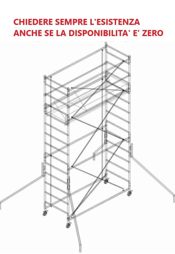 PONTEGGIO COMPLETO MOD.77-H3,36mt (senza obbligo di ancoraggio)