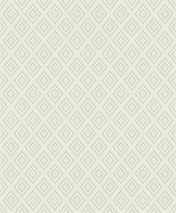 SANTIAGO PARATO SU TNT  GEOMETRICO ROMBI BEIGE BIANCO 10x0,53mt