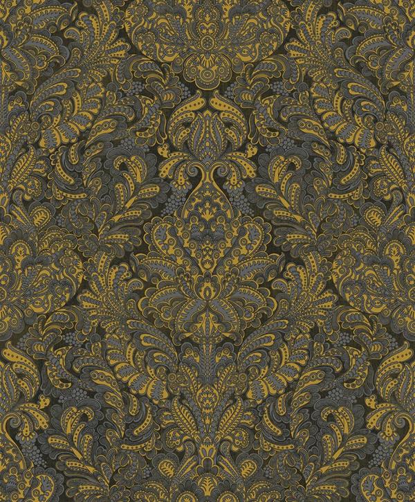 SANTIAGO PARATO SU TNT  DAMASCO DESIGN ANTRACITE GIALLO 10x0,53