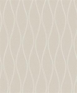 SANTIAGO PARATO SU TNT  DESIGN ONDE GRIGIO BEIGE BIANCO 10x0,53m