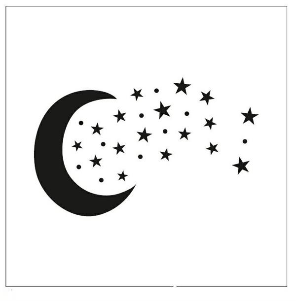 STENCIL LUNA E STELLE 20x20 CM