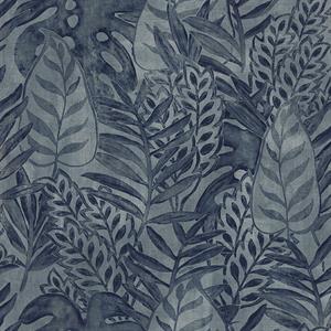 PARATO TAHITI VINILICO S.TNT FOLIAGE BLUE 0,53X10,05MT