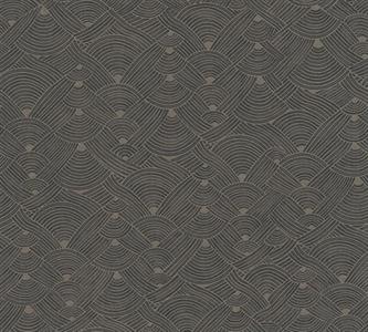 PARATO NARA PVC/TNT.    GEOM.BLACK 0,53X10,05MT